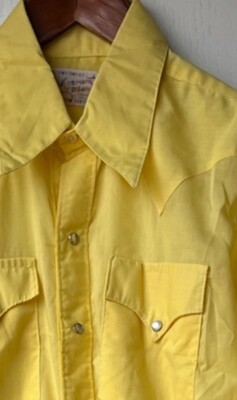 k*k様 USA製　Rockmount Ranch Wear TRU-WEST Tru West Rockmount Ranch Wear Western Shirt Mens M Yellow Pearl