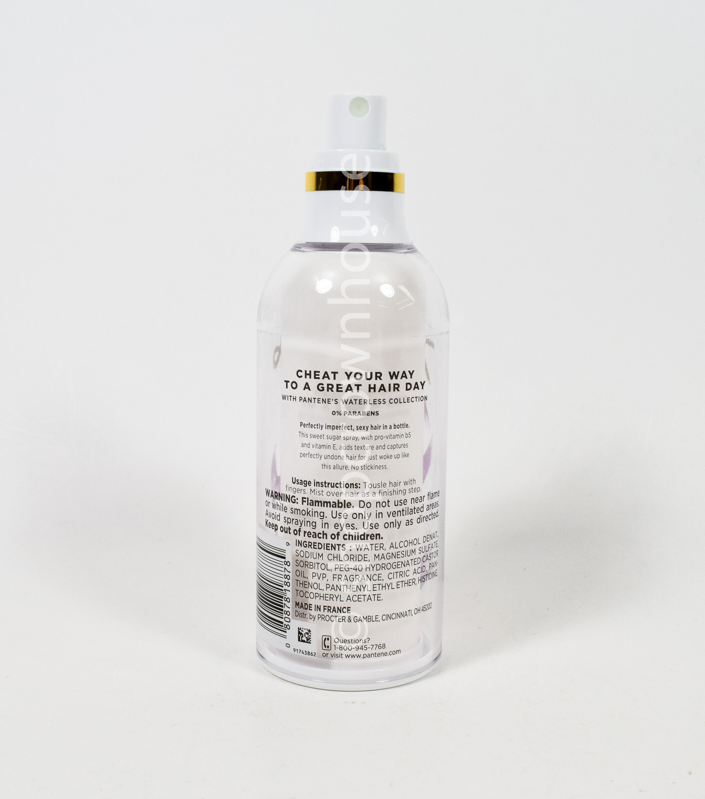 Pantene pro-v PERFECTLY UNDONE Texturizing Sugar Hair Spray 3.7 fl oz NO CAP