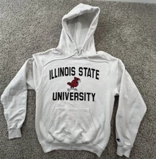 Champion Illinois State Redbirds Hoodie Men’s Small White Adult Sweatshirt