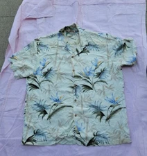 Vtg Paradise Found Mens Floral Hawaiian Shirt L Rayon Honolulu Hawaii 