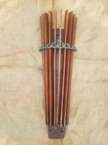 Antique No 2 Empire Dry Bar 10 Arm Wall Mount Wood Drying Rack Erie Pennsylvania - Picture 1 of 22