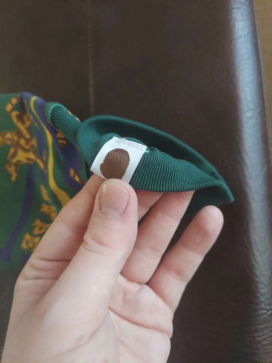 A BATHING APE (BAPE) FELPA CON CAPPUCCIO VERDE DOPPIA TESTA DI SCIMMIA CERNIERA XXL 2XL USATA 1 VOLTA