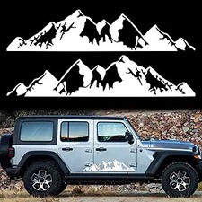 1 Pair 29.7'' Mountains Stickers Decal for Car Body Door Side Auto Snow Mountain