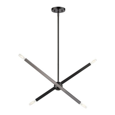 Monaco - 4 Light Linear Chandelier In Modern Style-19.5 Inches Tall and 6 Inches