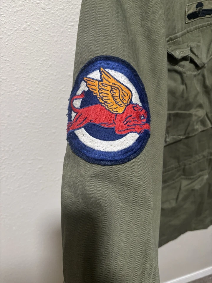 Polo Ralph Lauren Military Army M65 Skull Skeleton Patch Paratroops Field Jacket - Image 2 of 4