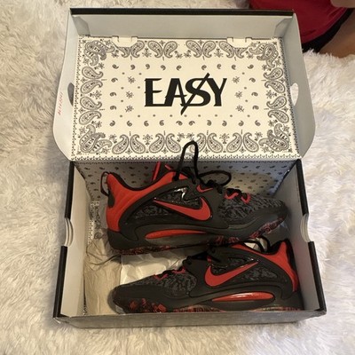 Nike KD 15 Bred Low Top Basketball Sneakers Black/Red Mesh DC1975-003