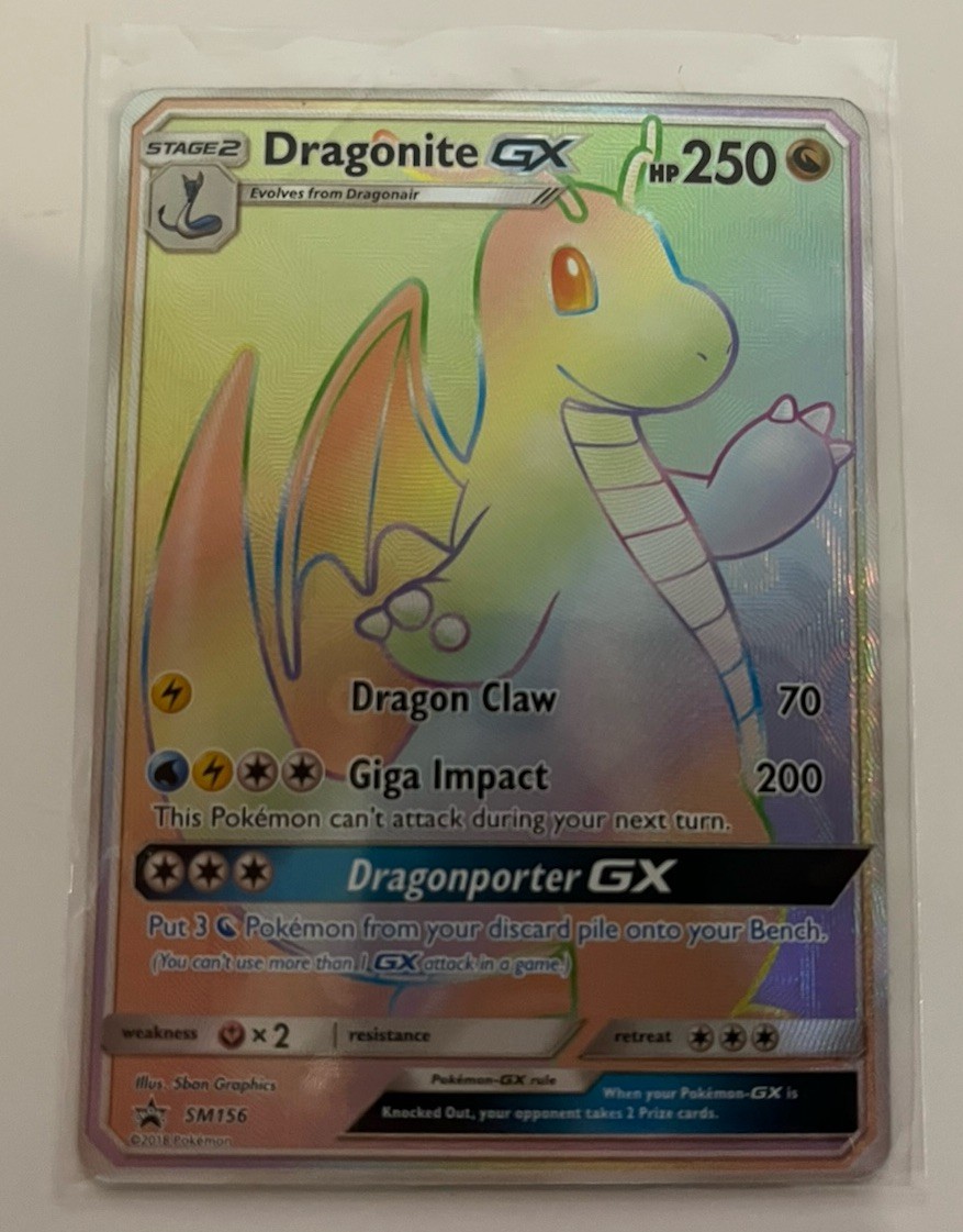 Pokemon TCG Dragonite GX Promo Holo SM156 Eng 2018 HP250 Stage 2