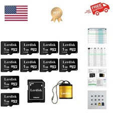 Factory Wholesale Micro SD Card 1GB Pack of 10 in Bulk MicroSD with SD Adapte...