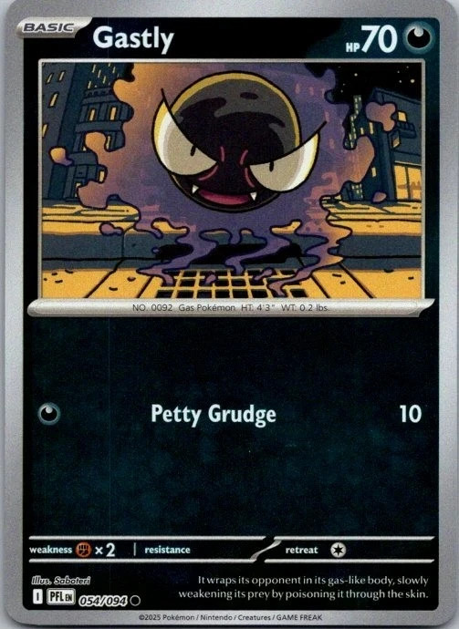Two Gastly Common ME02: Phantasmal Flames 054/094 NM