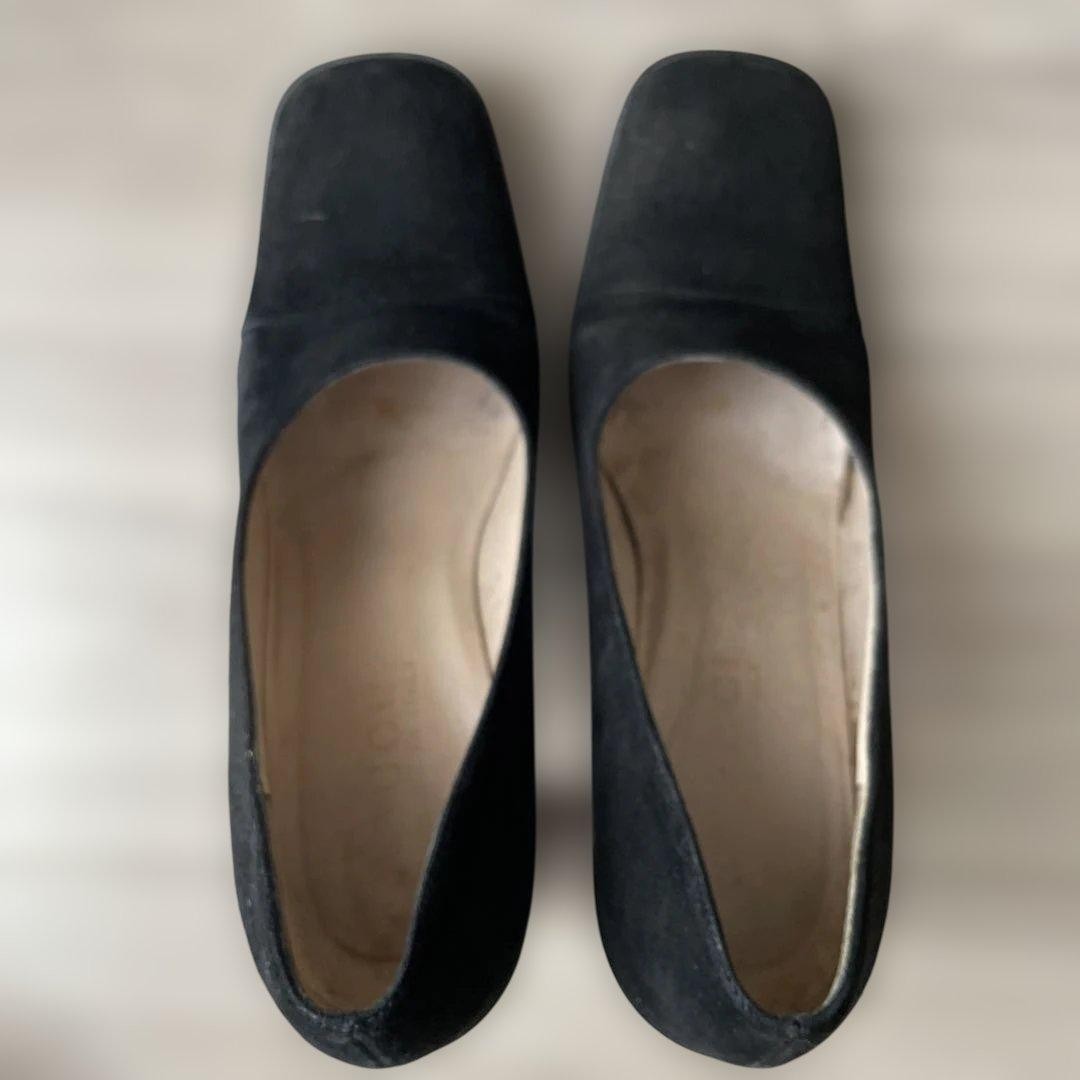Gucci Square Toe Heels Black Suede Size 35.5 US About5.5 For Women thumbnail 7