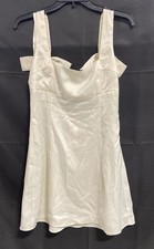 Urban Outfitters Women's White Satin Bow Strap Mini Dress Sz M NWT