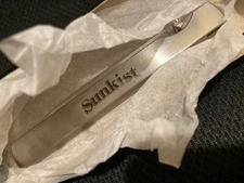 KUTMASTER SINGLE BLADE FOLDING POCKET KNIFE SUNKIST STAINLESS MELON TESTER KNIFE
