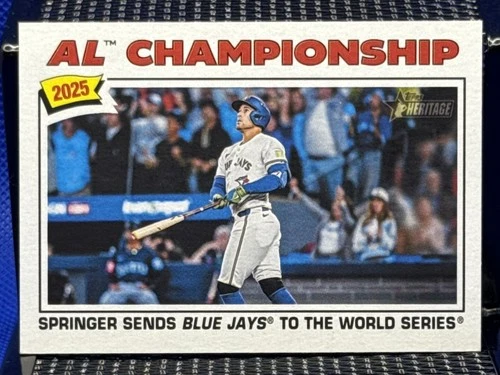 2026 Topps Heritage GEORGE SPRINGER Blue Jays Base 276 AL CHAMPIONSHIP Stats
