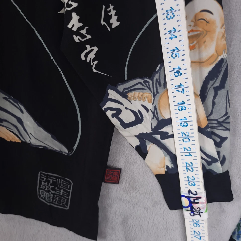 Camisa Southpole Abotonada Para Hombre Talla XL Negra De Colección Buddha Crazy Años 90 Y2K Foto 4 de 4