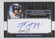 2008 Razor Signature Series Black 129/199 Jake Jefferies #180 Auto 0a1