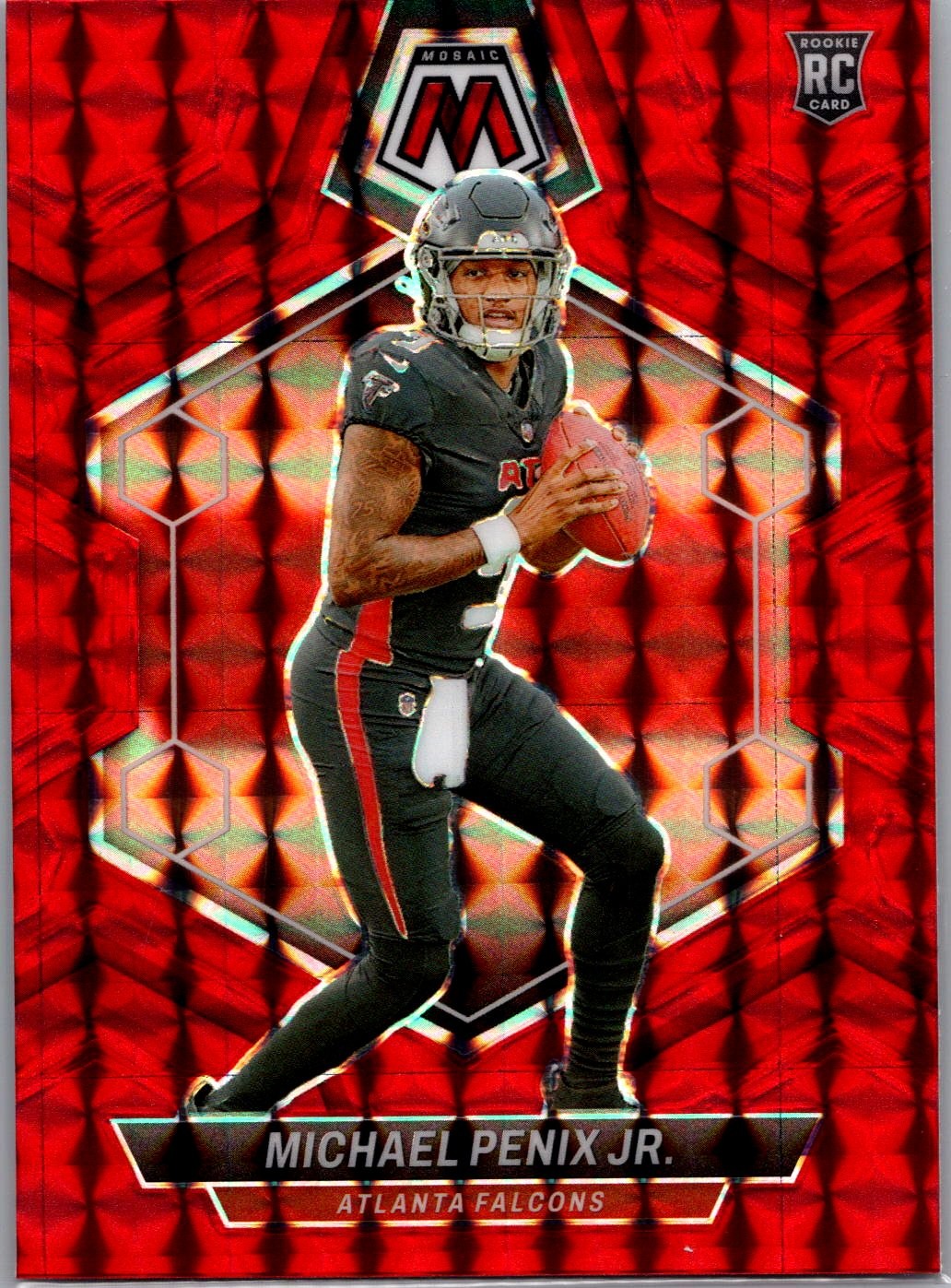 2024 Panini Mosaic #308 Michael Penix Jr. Mosaic Red