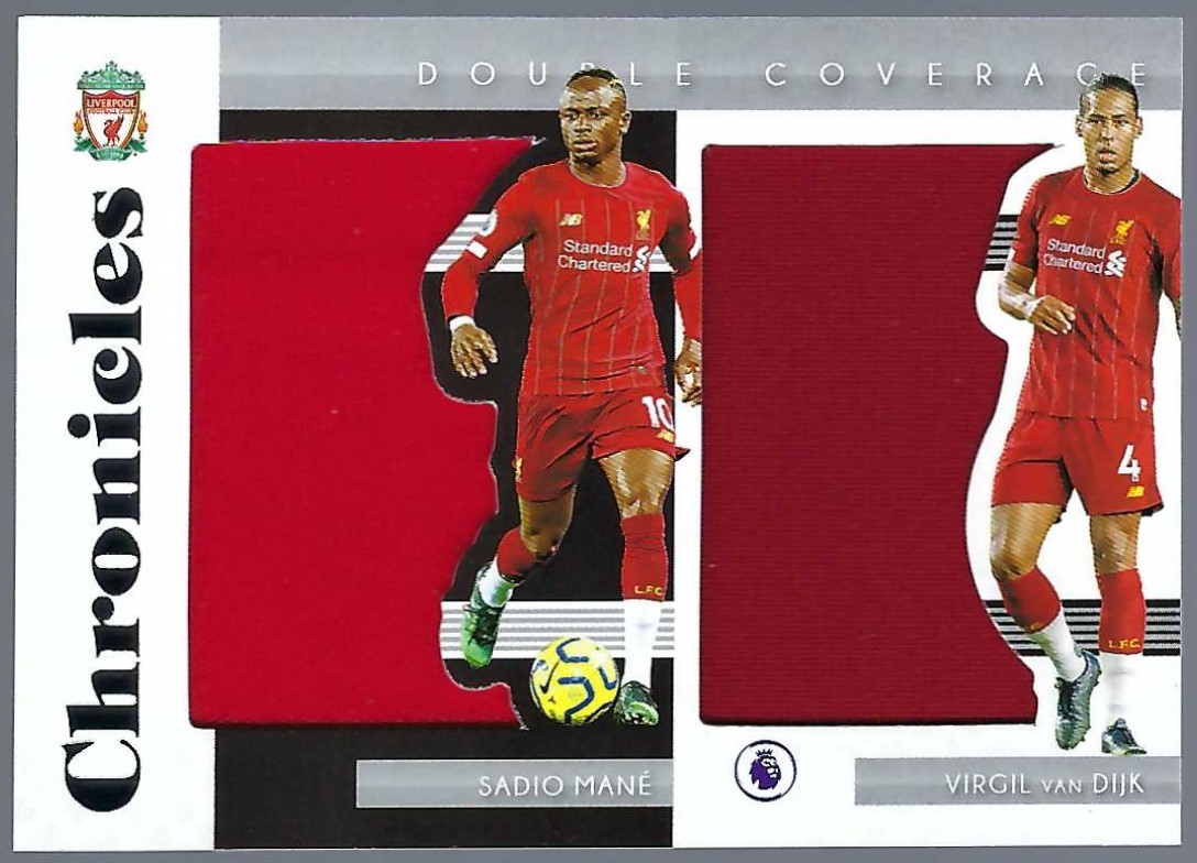 Virgil Van Dijk Sadio Mane Panini Chronicles Match Worn Jersey Patch Liverpool