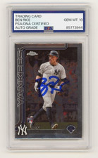 Ben Rice 2025 Topps Chrome #139 Base Signed Rookie RC PSA 10 Auto NY Yankees