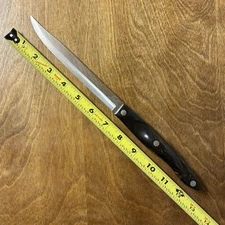 Cutco 1729 Serrated Knife Carving Carver Brown Handle 7 inch blade USA