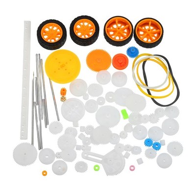 Plastic Gears Set Module 0.5 for DC Motor DIY Wheels Belt Pack of 78