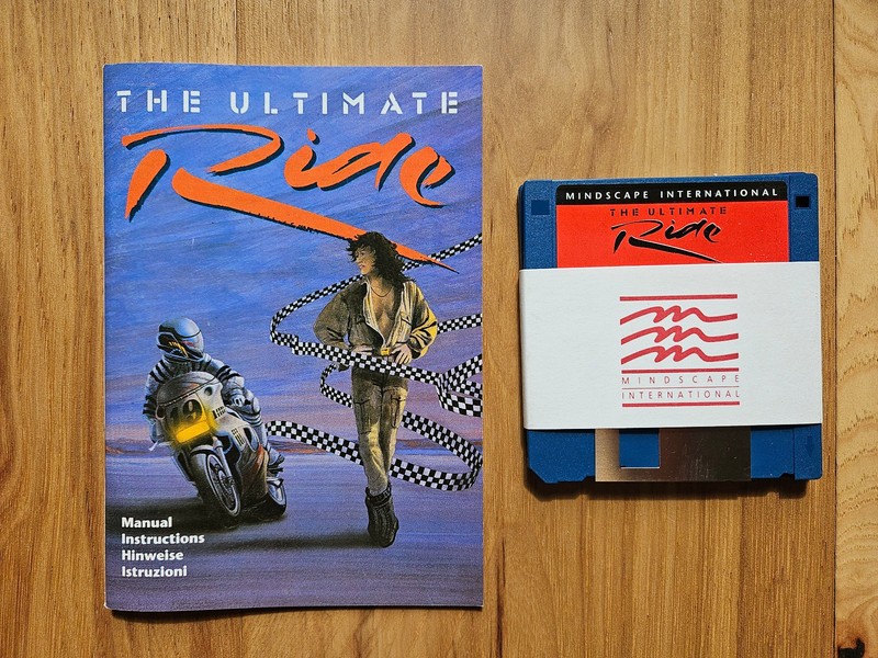 The Ultimate Ride (1990, Commodore Amiga, Mindscape, 3.5") w/ Manual
