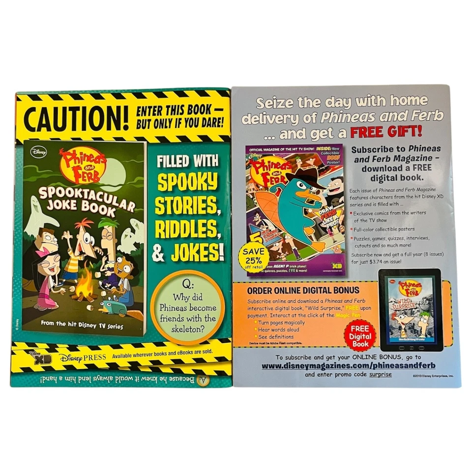 Phineas and Ferb Magazine Lot of 2 Issues 2012 2013 Disney Official TV Show HTF - Image 2 of 4