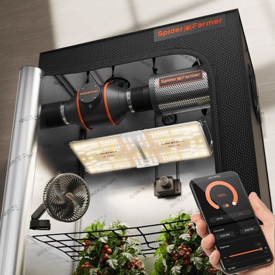 Spider Farmer 4x2 Grow Tent Complete Kit SF 2000 LED Grow Light Inline fan