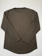 Bylt Shirt Mens Medium Green Drop Cut Long Sleeve Crew Neck Stretch Pullover