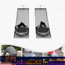2Pcs Concrete Knee Boards 30" x 8" Slider Knee Boards 201 Stainless Steel w/Pads