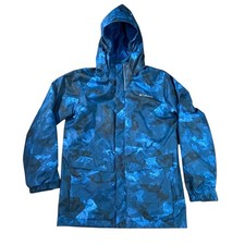 Columbia Kids Omni Tech Waterproof Jacket Blue Camo Size L No Liner