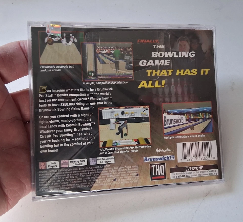NEW & FACTORY SEALED Brunswick Circuit Pro Bowling Video Game PS1 PlayStation 1 - Image 3 of 4
