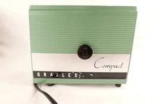 Vintage Graflex 3452 Compact Filmstrip Projector with Film Strip & Leather Case