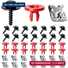 15 Set Engine Splash Shield Skid Plate Screws Bolt Nut Clip Kits Compatible with