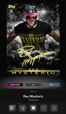 DIGITAL TOPPS WWE SLAM 2026 SUPER RARE SR PLATINUM REY MYSTERIO GOLD SIGNATURE