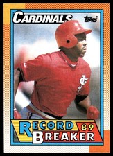 Vince Coleman 1990 Topps #6 Cardinals MLB READ FREE SHIPPING AutographDen