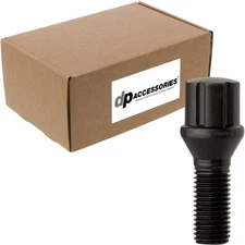 Black M12x1.25 Lug Bolts | Aftermarket Wheels | Spline | 27mm | Box of 80