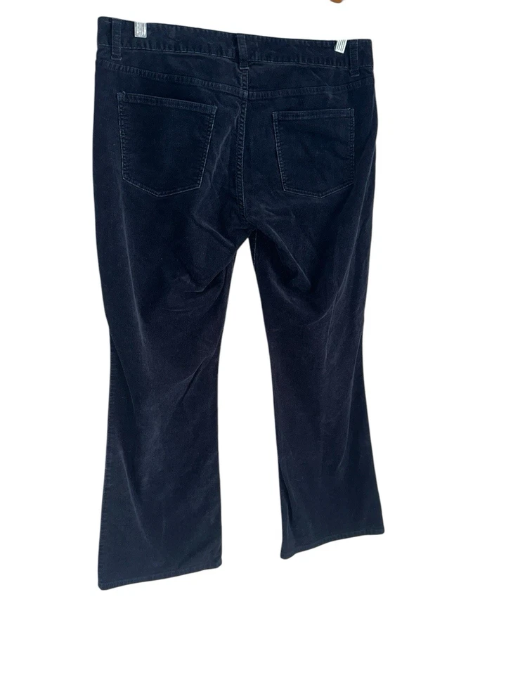 Talbots Petites Womens Signature Boot Corduroy Pants Size 12P Black - Image 2 of 4