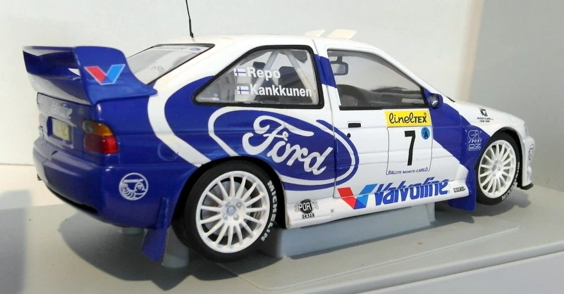 UT Models 1/18 Scale Diecast 39850 Ford Escort Cosworth WRC Kankkunen Repo 1998 - Image 3 of 4
