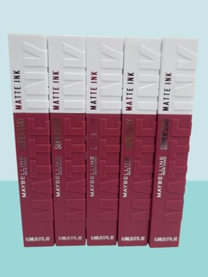 MAYBELLINE SUPERSTAY MATTE INK LIQUID LIPSTICK 15 LOVER 0.17 OZ NWOB LOT OF 5