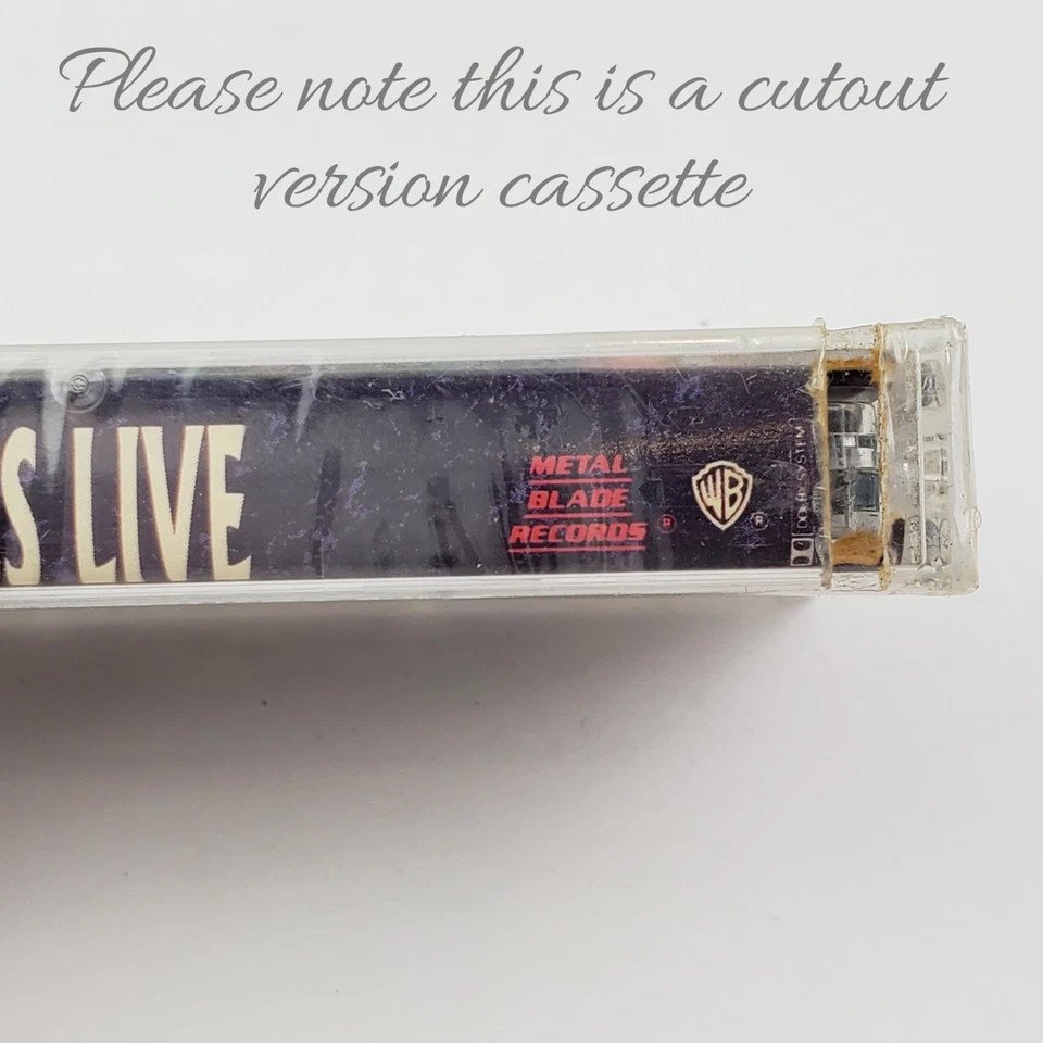 Candlemass Live Cassette Tape Vintage 1990 Doom Metal Blade Cutout Sealed Foto 3 de 4