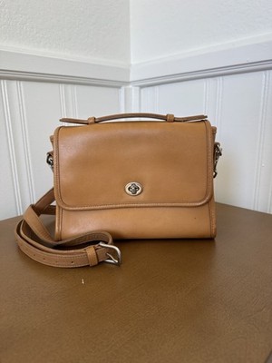 Vintage COACH Costa Rica Court Bag 9870 Camel Leather Shoulder Crossbody #209