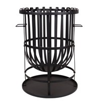 "Unus® Feuerkorb \"Roko\" 46Cm Schwarz Aus Metall Rund"