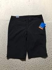 NEW Columbia Omni-Shade Anytime Outdoor Long Shorts Womens 14 Ins. 13" Black