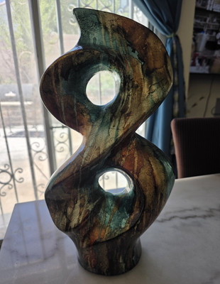 Abstract Modern Multicolor Resin Freestanding Decorative Sculpture Figurine