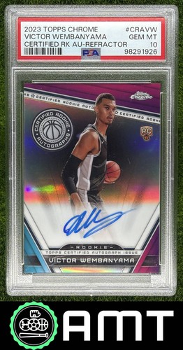 Victor Wembanyama RC Auto PSA 10 2023-24 Topps Chrome Certified Refractor 1926