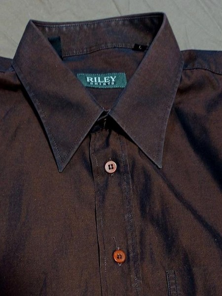 Men Riley Shirt Black Cotton 40 /L / 48