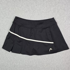 Head Black with White Trim Pleated Flared Tennis Skorts Size M