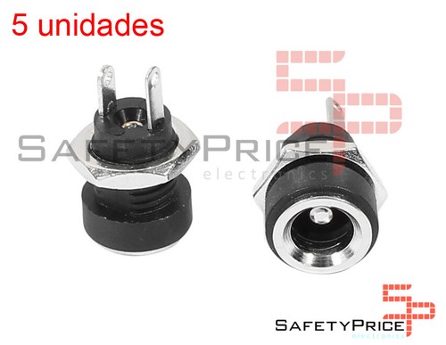 5x Conector corriente DC Jack Power HEMBRA 5,5X2,5MM Panel chasis tuerca RF1119 - Imagen 1 de 1