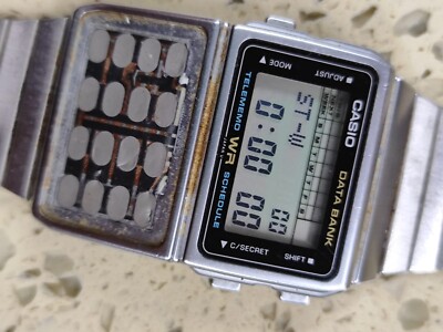 Casio DBC-610 Data Bank Calculator Watch Mod 676 Full Working Used