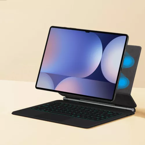 For Samsung Tab S11/S10 Ultra/FE+ Stand Leather Magnetic Removable Keyboard Case